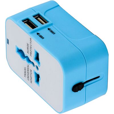 HEAT Universal-reiseadapter Weltweit, All-in-one-netzstecker-konverter, Tragbar, Multifunktional, Blau HEAT Universal-reiseadapter Weltweit, All-in-one-netzstecker-konverter, Tragbar, Multifunktional, Blau