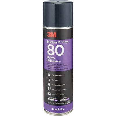 Sprühkleber Rubber & Vinyl 80 - Industrie Sprühkleber Extra Stark, 500ml - 3m Sprühkleber Rubber & Vinyl 80 - Industrie Sprühkleber Extra Stark, 500ml - 3m