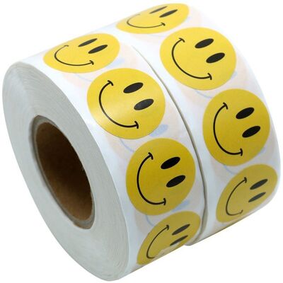 HEAT 500 Stück Dekorative Aufkleber Mit Smiley-motiv Für Briefumschläge, Taschentücher Und Schachteln HEAT 500 Stück Dekorative Aufkleber Mit Smiley-motiv Für Briefumschläge, Taschentücher Und Schachteln