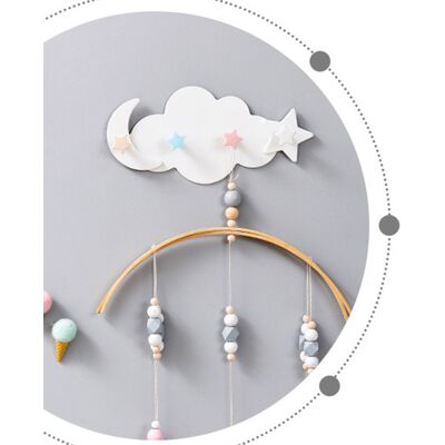HEAT Wolkenförmiger Schlüsselhalter Zur Wandmontage, Starker Kleber, Niedliche Form, Hinterlässt Keine Rückstände, Haken Für Schlafzimmer Und Zuhause, Sternenwolkenhaken HEAT Wolkenförmiger Schlüsselhalter Zur Wandmontage, Starker Kleber, Niedliche Form, Hinterlässt Keine Rückstände, Haken Für Schlafzimmer Und Zuhause, Sternenwolkenhaken