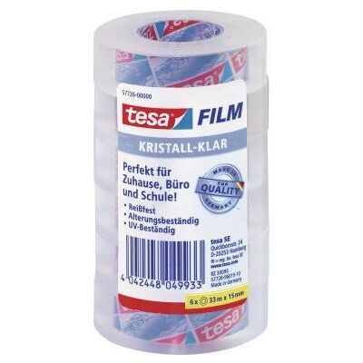 Tesa - 57726-00000-02 Klebefilm Kristall-klar Transparent (l X B) 33 M X 15 Mm 6 St. Tesa - 57726-00000-02 Klebefilm Kristall-klar Transparent (l X B) 33 M X 15 Mm 6 St.