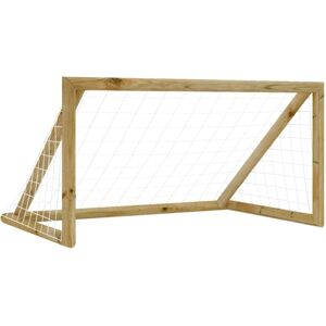 BONNEVIE Fußballtor mit Netz 160x100x80 cm Kiefernholz Imprägniert vidaXL440404