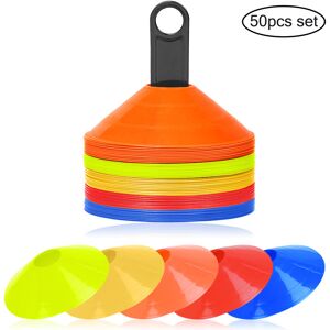 Markierungshütchen 50 Stück - Profi Markierungshütchen Set für Fussball, Hockey, Handball oder Trainingshilfe für Koordination - Uisebrt