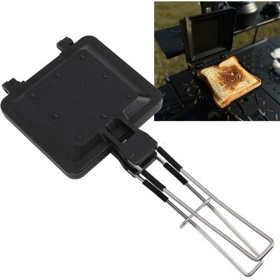 JUTE Faltbare Und Tragbare Sandwichform Für Camping, Doppelseitige Brotform Für Japanisches Toastbrot, Antihaftbeschichtete Sandwichform JUTE Faltbare Und Tragbare Sandwichform Für Camping, Doppelseitige Brotform Für Japanisches Toastbrot, Antihaftbeschichtete Sandwichform