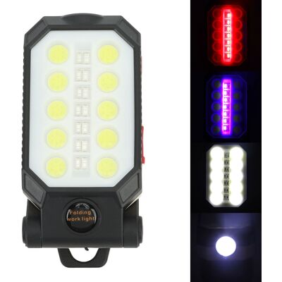 JUTE W599a 10-loch-cob-arbeitsleuchte, Usb-wiederaufladbare Led Mit Magnethaken, Ladeanzeige, Schutzart Ip66, Notfall-taschenlampe/inspektionsleuchte JUTE W599a 10-loch-cob-arbeitsleuchte, Usb-wiederaufladbare Led Mit Magnethaken, Ladeanzeige, Schutzart Ip66, Notfall-taschenlampe/inspektionsleuchte