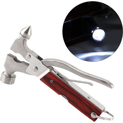 HEAT Multifunktionaler Auto-nothammer Aus Edelstahl, Not-fensterbrecher Mit Led-taschenlampe HEAT Multifunktionaler Auto-nothammer Aus Edelstahl, Not-fensterbrecher Mit Led-taschenlampe