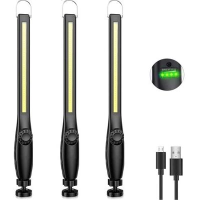 OEM Led-arbeitsleuchte Für Mechaniker, Wiederaufladbare Arbeitsleuchte, Dimmbare Cob-werkstattleuchte, Led-taschenlampe Für Auto, Garage, Camping (3 Stück) OEM Led-arbeitsleuchte Für Mechaniker, Wiederaufladbare Arbeitsleuchte, Dimmbare Cob-werkstattleuchte, Led-taschenlampe Für Auto, Garage, Camping (3 Stück)