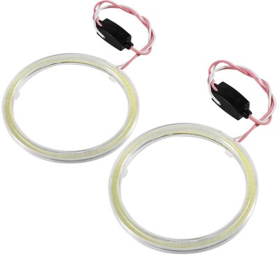 HEAT Paar 90mm Cob Led Halo-ringe Für Motorrad- Und Autoscheinwerfer, Drl Angel Rings, Tagfahrlichter, Universeller Ersatz. HEAT Paar 90mm Cob Led Halo-ringe Für Motorrad- Und Autoscheinwerfer, Drl Angel Rings, Tagfahrlichter, Universeller Ersatz.