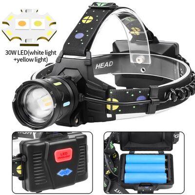 OEM Hochleistungs-stirnlampe Wiederaufladbar Ultrahelle Led Batteriebetrieben Wasserdicht Zoomfunktion Akkuanzeige Geeignet Für Helm Camping Wandern 2 OEM Hochleistungs-stirnlampe Wiederaufladbar Ultrahelle Led Batteriebetrieben Wasserdicht Zoomfunktion Akkuanzeige Geeignet Für Helm Camping Wandern 2
