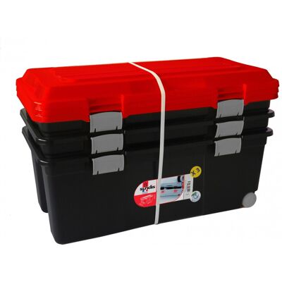 Set Mit 3 Camper-kofferräumen Aus Kunststoff, B.80 X T.40 X H.34 Cm Sundis Set Mit 3 Camper-kofferräumen Aus Kunststoff, B.80 X T.40 X H.34 Cm Sundis