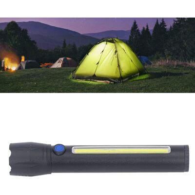 JUTE Outdoor-led-taschenlampe, Usb-aufladbar, Cob-taschenlampe, Starker Lichtstrahl, Große Reichweite, Led-campinglampe. JUTE Outdoor-led-taschenlampe, Usb-aufladbar, Cob-taschenlampe, Starker Lichtstrahl, Große Reichweite, Led-campinglampe.