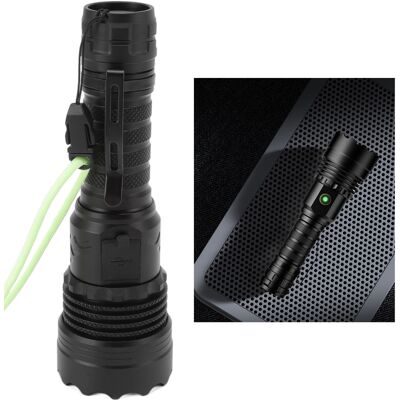 JUTE Wasserdichte 5800 Lm Led-taschenlampe, Usb-aufladbar, Ideal Für Notfälle Im Freien, Mit 5 Beleuchtungsmodi Und Zoom Für Camping. JUTE Wasserdichte 5800 Lm Led-taschenlampe, Usb-aufladbar, Ideal Für Notfälle Im Freien, Mit 5 Beleuchtungsmodi Und Zoom Für Camping.