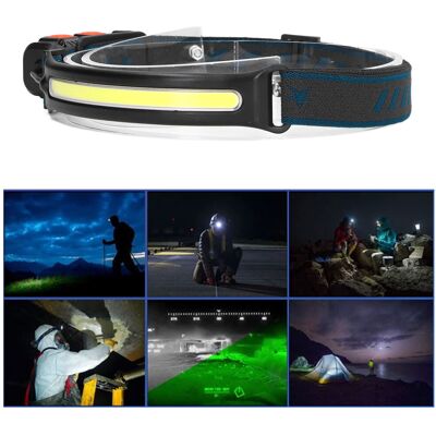 JUTE Multifunktionale Mini-led-stirnlampe, Intelligente Stirnlampe Mit Bewegungssensor Und Drei Beleuchtungsmodi, Wasserdichte Cob-taschenlampe Für Abenteuer, Angeln Und Outdoor-aktivitäten. JUTE Multifunktionale Mini-led-stirnlampe, Intelligente Stirnlampe Mit Bewegungssensor Und Drei Beleuchtungsmodi, Wasserdichte Cob-taschenlampe Für Abenteuer, Angeln Und Outdoor-aktivitäten.
