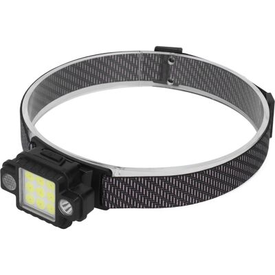 HEAT Arbeits-stirnlampe Mit 2400-mah-akku, Usb-ladefunktion, Cob-kopf- Und Nackenwarnleuchte, Wasserdicht HEAT Arbeits-stirnlampe Mit 2400-mah-akku, Usb-ladefunktion, Cob-kopf- Und Nackenwarnleuchte, Wasserdicht