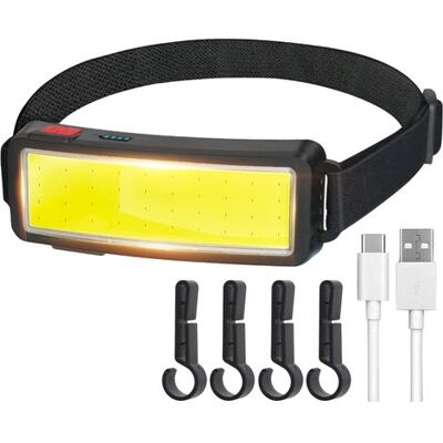 OEM Cob-led-stirnlampe, Leistungsstarke, Per Usb Aufladbare Stirnlampe, Wasserdicht, 2000 Lumen, Helmlampe, Für Camping, Autoreparaturen Und Bauarbeiten OEM Cob-led-stirnlampe, Leistungsstarke, Per Usb Aufladbare Stirnlampe, Wasserdicht, 2000 Lumen, Helmlampe, Für Camping, Autoreparaturen Und Bauarbeiten
