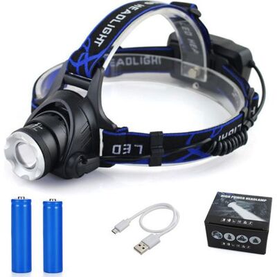 OEM Stirnlampe, Wiederaufladbare Led-taschenlampe, 10000 Lm Stirnlampe Mit 3 Leuchtmodi, Usb-kabel, 2 X 18650-akkus, Mit Kontrollleuchte Für Camping/angeln/klettern OEM Stirnlampe, Wiederaufladbare Led-taschenlampe, 10000 Lm Stirnlampe Mit 3 Leuchtmodi, Usb-kabel, 2 X 18650-akkus, Mit Kontrollleuchte Für Camping/angeln/klettern