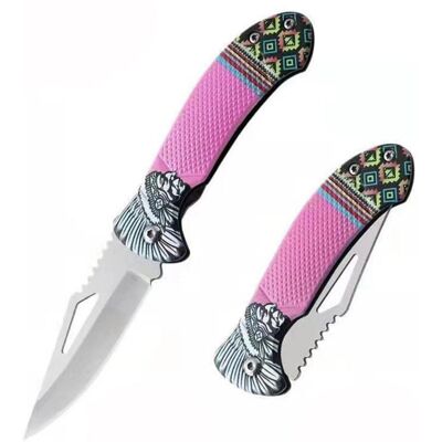 LUXUSKOLLEKTION Klappmesser Outdoor Camping Wandern Edelstahl Rosa Geschenk LUXUSKOLLEKTION Klappmesser Outdoor Camping Wandern Edelstahl Rosa Geschenk