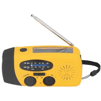 HEAT Handkurbel-solarradio, Multifunktionales Notfallradio Mit Led-beleuchtung Und Taschenlampe Für Camping, Orange, Europa HEAT Handkurbel-solarradio, Multifunktionales Notfallradio Mit Led-beleuchtung Und Taschenlampe Für Camping, Orange, Europa