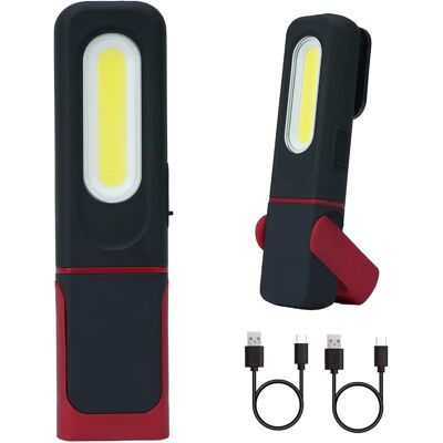 OEM Wiederaufladbare Magnetische Cob-led-arbeitsleuchten, 350 Lm Werkstattbeleuchtung, 360°-haken, 4 Modi, Taschenlampe Für Autoreparaturen Und Camping – 2 Stück – Schwarz & Rot OEM Wiederaufladbare Magnetische Cob-led-arbeitsleuchten, 350 Lm Werkstattbeleuchtung, 360°-haken, 4 Modi, Taschenlampe Für Autoreparaturen Und Camping – 2 Stück – Schwarz & Rot
