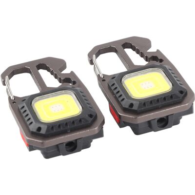 HEAT Stück Schlüsselanhänger-arbeitsleuchte, Helle Mini-cob-lampe, Ip66, Multifunktionale Led-taschenlampe Mit Flaschenöffner HEAT Stück Schlüsselanhänger-arbeitsleuchte, Helle Mini-cob-lampe, Ip66, Multifunktionale Led-taschenlampe Mit Flaschenöffner