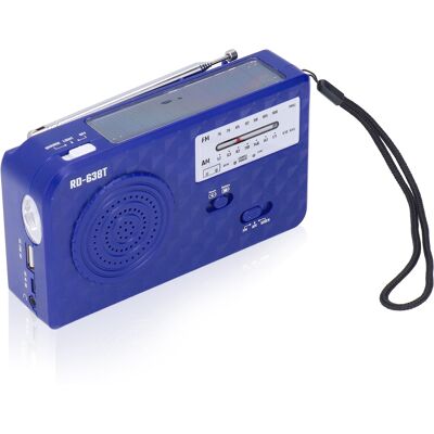 HEAT Handkurbel-solarradio, Multifunktionale Camping-taschenlampe, Usb-ladefunktion, Notfallradio, Blau HEAT Handkurbel-solarradio, Multifunktionale Camping-taschenlampe, Usb-ladefunktion, Notfallradio, Blau