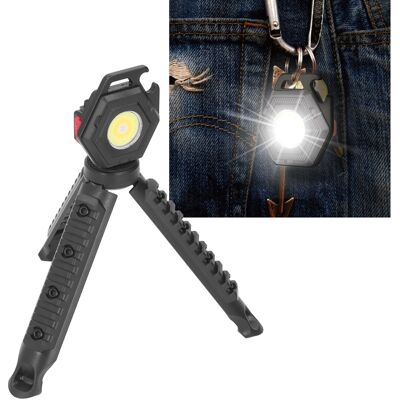 JUTE Cob-schlüsselringlampe Mit 500 Lm, Wiederaufladbare Mini-taschenlampe, Tragbare Taschenlampe Mit Faltbarem Ständer, Ideal Zum Angeln, Wandern Und Campen. JUTE Cob-schlüsselringlampe Mit 500 Lm, Wiederaufladbare Mini-taschenlampe, Tragbare Taschenlampe Mit Faltbarem Ständer, Ideal Zum Angeln, Wandern Und Campen.
