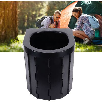 JUTE Tragbare Falt-toilette Für Camping, Faltbare Autotoilette, Outdoor-toilette, Schwarze Ovale Form. JUTE Tragbare Falt-toilette Für Camping, Faltbare Autotoilette, Outdoor-toilette, Schwarze Ovale Form.