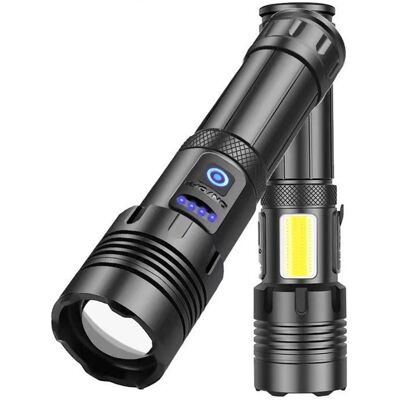 OEM Extrem Leistungsstarke Taschenlampe – 500.000 Lumen, Wiederaufladbar, Ipx7, 7 Modi, Cob OEM Extrem Leistungsstarke Taschenlampe – 500.000 Lumen, Wiederaufladbar, Ipx7, 7 Modi, Cob