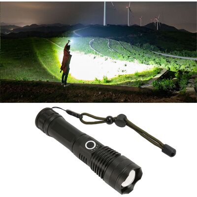 JUTE P50 Led-taschenlampe Mit Großer Reichweite, Hochintensiver Lichtstrahl, Usb-aufladbar, Tragbare Taschenlampe, Teleskop-taschenlampe Für Den Außenbereich JUTE P50 Led-taschenlampe Mit Großer Reichweite, Hochintensiver Lichtstrahl, Usb-aufladbar, Tragbare Taschenlampe, Teleskop-taschenlampe Für Den Außenbereich