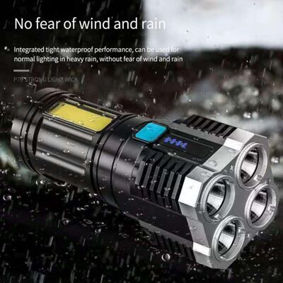 HEAT Led-taschenlampe Mit Hoher Helligkeit, Usb-aufladbar, Wasserdicht (ipx5) – Ideal Für Camping, Wandern Und Notfälle Im Freien HEAT Led-taschenlampe Mit Hoher Helligkeit, Usb-aufladbar, Wasserdicht (ipx5) – Ideal Für Camping, Wandern Und Notfälle Im Freien