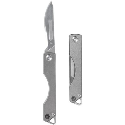 LUXUSKOLLEKTION Titan Klappmesser Mit Austauschbarer 24 Klinge, Edc Taschenmesser Für Camping, Wandern LUXUSKOLLEKTION Titan Klappmesser Mit Austauschbarer 24 Klinge, Edc Taschenmesser Für Camping, Wandern