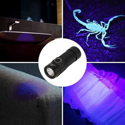 JUTE Tragbare Mini-led-uv-taschenlampe (395 Nm), Hundeurin-fleckendetektor, Fälschungsschutz-harzhärter JUTE Tragbare Mini-led-uv-taschenlampe (395 Nm), Hundeurin-fleckendetektor, Fälschungsschutz-harzhärter