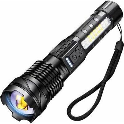 OEM Extrem Leistungsstarke Led-taschenlampe Mit 20.000 Lumen – 500 M Leuchtweite – Usb-c-aufladbar – 7 Leuchtmodi – Clip Für Camping Und Notfälle OEM Extrem Leistungsstarke Led-taschenlampe Mit 20.000 Lumen – 500 M Leuchtweite – Usb-c-aufladbar – 7 Leuchtmodi – Clip Für Camping Und Notfälle