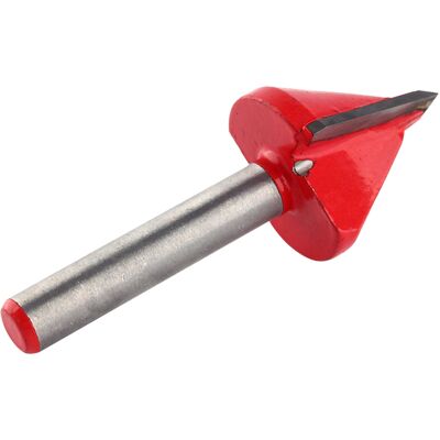 JUTE 3d-messer Mit 60-grad-schnitt, V-förmige Klinge, 622 Mm, Rot. JUTE 3d-messer Mit 60-grad-schnitt, V-förmige Klinge, 622 Mm, Rot.