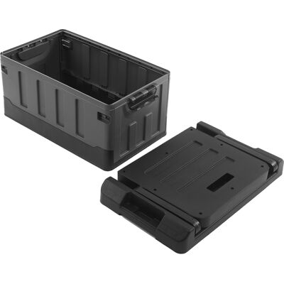 HEAT 2-in-1 Faltbarer Autokofferraum Mit Sitz, Zusammenklappbare Aufbewahrungsbox, Mattschwarz, Für Zuhause, Reisen, Angeln Und Camping HEAT 2-in-1 Faltbarer Autokofferraum Mit Sitz, Zusammenklappbare Aufbewahrungsbox, Mattschwarz, Für Zuhause, Reisen, Angeln Und Camping