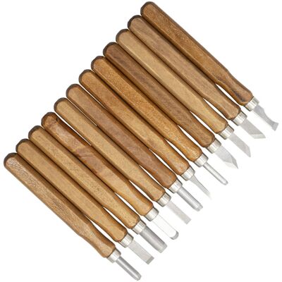 JUTE Set Mit 12 Schnitzmessern In Mahagoni-optik, Handgefertigte Holzschnitzmesser, Schnitzmesserset Mit Angel Für Die Holzbearbeitung JUTE Set Mit 12 Schnitzmessern In Mahagoni-optik, Handgefertigte Holzschnitzmesser, Schnitzmesserset Mit Angel Für Die Holzbearbeitung