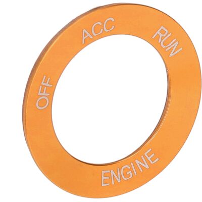 HEAT Rutschfester Aluminium-start-/stoppschalterring, Orange, Ersatzteil Für Dodge Challenger 2010-2021 HEAT Rutschfester Aluminium-start-/stoppschalterring, Orange, Ersatzteil Für Dodge Challenger 2010-2021