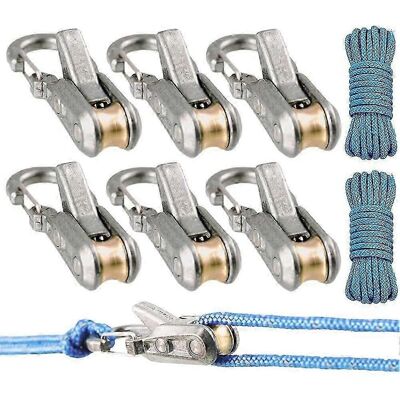 OEM Set Mit 6 Paracord-spannern – Knotenloses Befestigungswerkzeug Mit Rolle, Perfekte Einstellschlaufe Für Camping- Und Bootszubehör OEM Set Mit 6 Paracord-spannern – Knotenloses Befestigungswerkzeug Mit Rolle, Perfekte Einstellschlaufe Für Camping- Und Bootszubehör