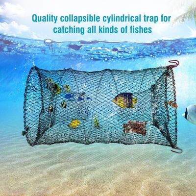 HEAT Cage De Pêche Pliable Pour Homards, Écrevisses, Crabes, Crevettes Et Poissons (25 Cm) HEAT Cage De Pêche Pliable Pour Homards, Écrevisses, Crabes, Crevettes Et Poissons (25 Cm)