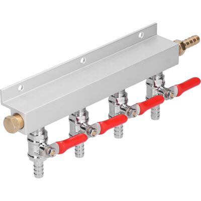 HEAT 4-wege-co2-zapfverteiler Mit Integrierten 5/16-zoll-rückschlagventilen Für Bierzapfanlagen, Heimbrauset HEAT 4-wege-co2-zapfverteiler Mit Integrierten 5/16-zoll-rückschlagventilen Für Bierzapfanlagen, Heimbrauset