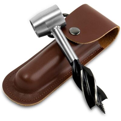 OEM Handbohrmaschine Für Holzbearbeitung, Manuelles Erdbohrer-set Mit Holster, Multifunktionales Überlebenswerkzeug (braun) OEM Handbohrmaschine Für Holzbearbeitung, Manuelles Erdbohrer-set Mit Holster, Multifunktionales Überlebenswerkzeug (braun)