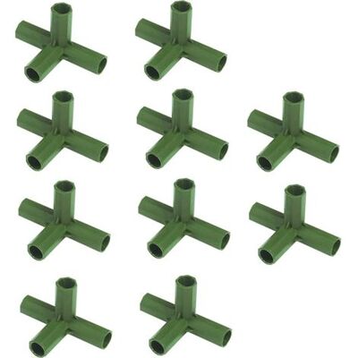 OEM Gewächshausrahmenverbinder, Gewächshausrahmen-möbelverbinder, 10 Gartenrahmen-verbindungszubehörteile, 16 Mm Stabile Stütze Für Gewächshausrahmen (4-wege-rechtwinkel) OEM Gewächshausrahmenverbinder, Gewächshausrahmen-möbelverbinder, 10 Gartenrahmen-verbindungszubehörteile, 16 Mm Stabile Stütze Für Gewächshausrahmen (4-wege-rechtwinkel)