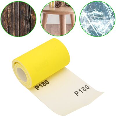 JUTE Rolle Gelbes Schleifpapier, Körnung 180, Abnehmbares Schleifpapier, Polierscheibe, Beflocktes Schleifpapier JUTE Rolle Gelbes Schleifpapier, Körnung 180, Abnehmbares Schleifpapier, Polierscheibe, Beflocktes Schleifpapier