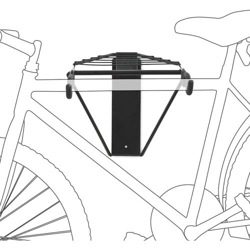 Fahrradhalterung für 1-2 Fahrräder, Fahrradhalter zur Wandmontage max. 50 kg, HxBxT 32 x 30 x 52 cm, schwarz - Relaxdays