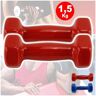 Trade Shop Traesio - paar vinyl hanteln 1.5KG jede hantel gewichte fitnessstudio fitness sport