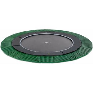 EXIT TOYS Exit Dynamic ebenerdiges Trampolin ø366cm mit Freezone Sicherheitsplatten - schwarz