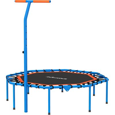 OEM Fitness-trampolin, Trainingstrampolin Mit Verstellbarem Haltegriff, Stabil Und Leise, Für Drinnenf, Stahl, Blau OEM Fitness-trampolin, Trainingstrampolin Mit Verstellbarem Haltegriff, Stabil Und Leise, Für Drinnenf, Stahl, Blau