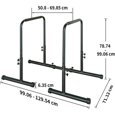 Verstellbare Dip-station, 78,74–99,06 Cm, Max. 249 Kg, Schwarz Havrya Verstellbare Dip-station, 78,74–99,06 Cm, Max. 249 Kg, Schwarz Havrya
