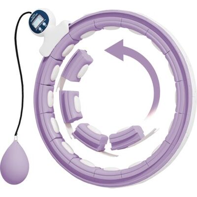 ENLENK Hula-hoop-reifen Mit Massage-noppen, Verstellbar 76-113 Cm Taillenumfang, 16 Abnehmbare Segmente, 139x4,5cm, Lila ENLENK Hula-hoop-reifen Mit Massage-noppen, Verstellbar 76-113 Cm Taillenumfang, 16 Abnehmbare Segmente, 139x4,5cm, Lila
