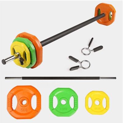 TRADE SHOP TRAESIO Trade Shop - Set Builing Mit 20kg Pesi Colorates Für Home Gym Fitness - TRADE SHOP TRAESIO Trade Shop - Set Builing Mit 20kg Pesi Colorates Für Home Gym Fitness -